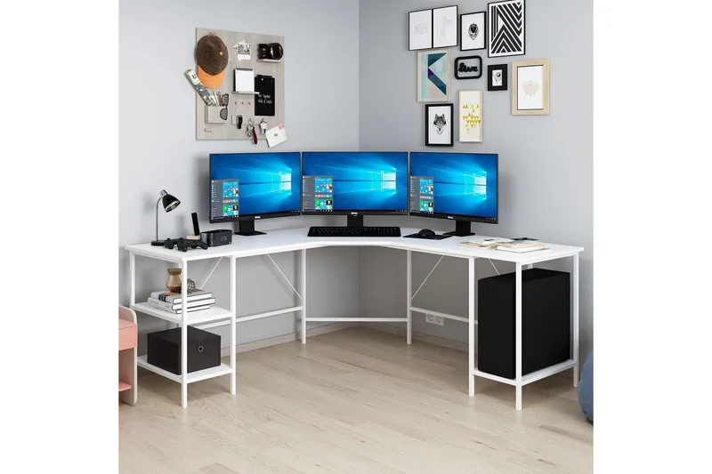 Naina Skrivebord 180 cm, Hvid