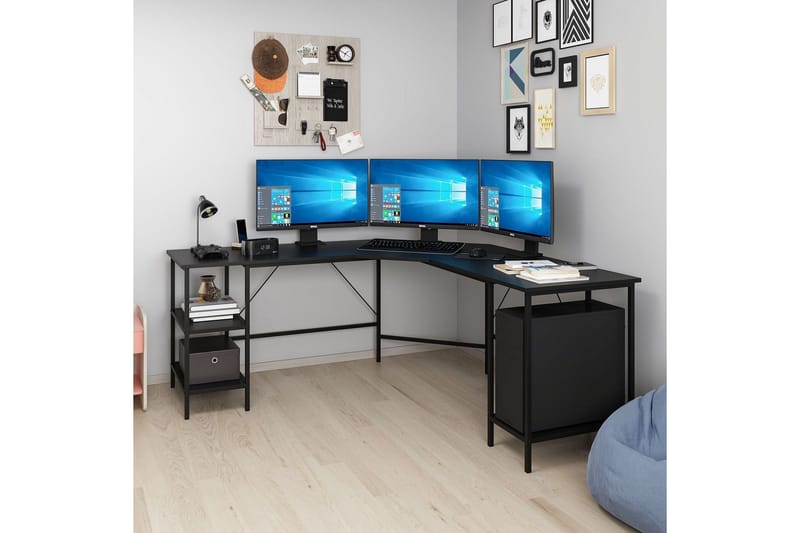 Naina Skrivebord 180 cm - Sort - Møbler - Borde - Kontorbord - Skrivebord