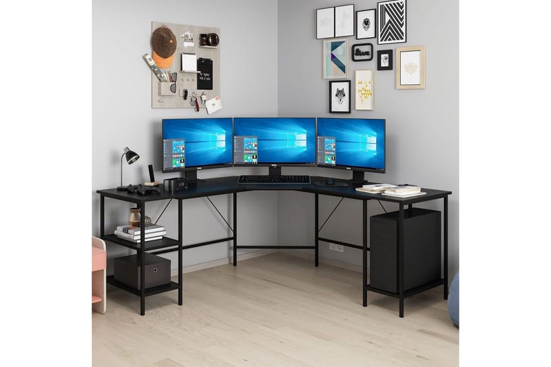 Naina Skrivebord 180 cm - Sort - Møbler - Borde - Kontorbord - Skrivebord