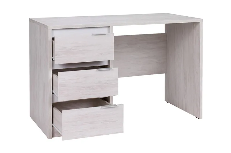 Najera Skrivebord 120 cm med Opbevaring 3 Skuffer - Brun/Sort - Møbler - Borde - Kontorbord - Skrivebord