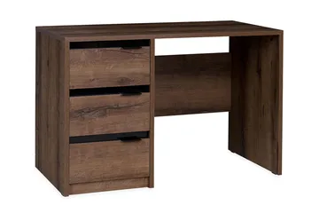 Najera Skrivebord 120 cm med Opbevaring 3 Skuffer - Brun/Sort - Møbler - Borde - Kontorbord - Skrivebord