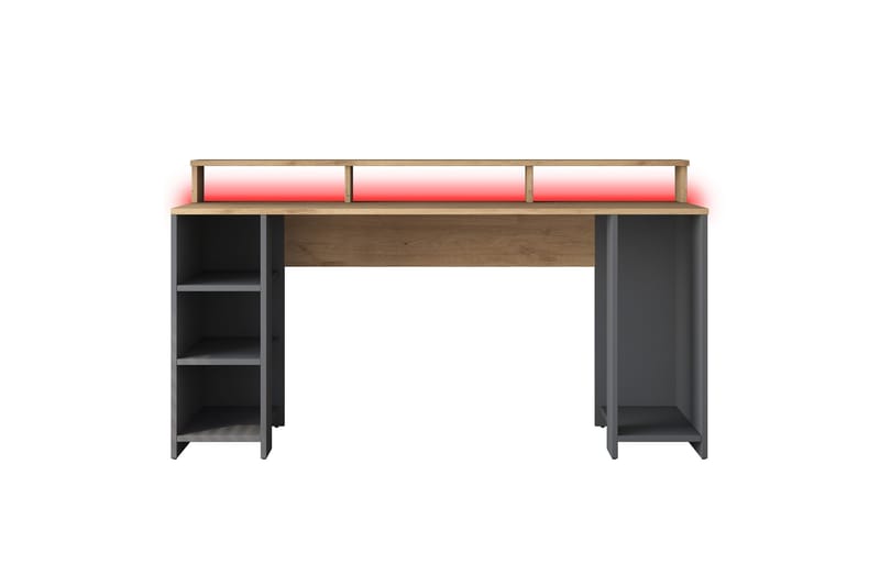 Nanak Skrivebord 160 cm - Valnød finér/Antracit - Møbler - Borde - Kontorbord - Skrivebord