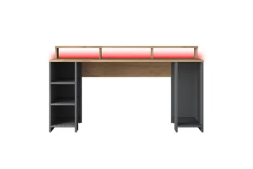 Nanak Skrivebord 160 cm - Valnød finér/Antracit - Møbler - Borde - Kontorbord - Skrivebord
