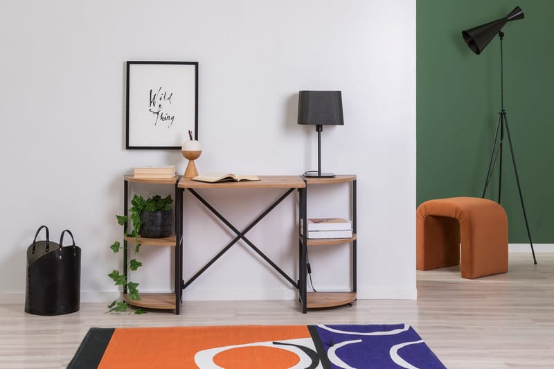 Narang Skrivebord 138 cm - Brun/Sort - Møbler - Borde - Kontorbord - Skrivebord