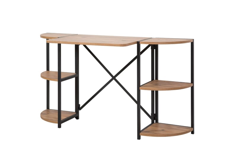 Narang Skrivebord 138 cm - Brun/Sort - Møbler - Borde - Kontorbord - Skrivebord