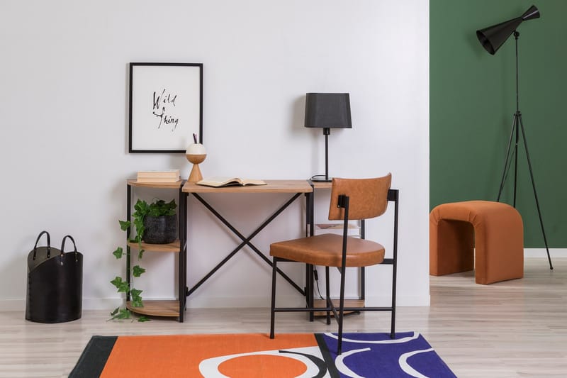 Narang Skrivebord 138 cm - Brun/Sort - Møbler - Borde - Kontorbord - Skrivebord