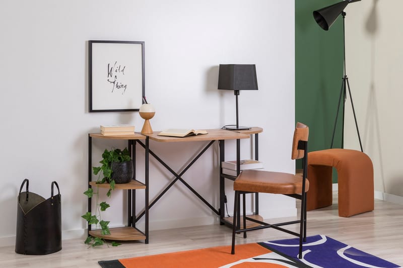 Narang Skrivebord 138 cm - Brun/Sort - Møbler - Borde - Kontorbord - Skrivebord
