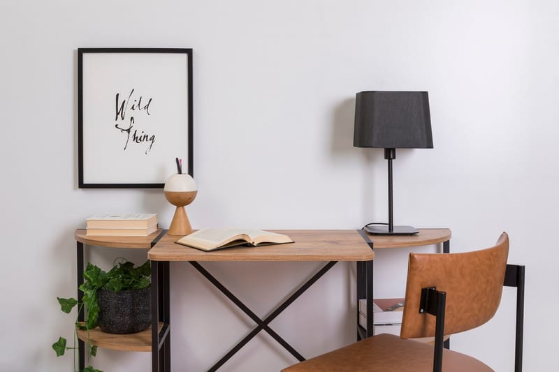 Narang Skrivebord 138 cm - Brun/Sort - Møbler - Borde - Kontorbord - Skrivebord