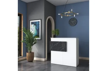 Naruto Skrivebord 110 cm - Marmor/Hvid - Møbler - Borde - Kontorbord - Skrivebord