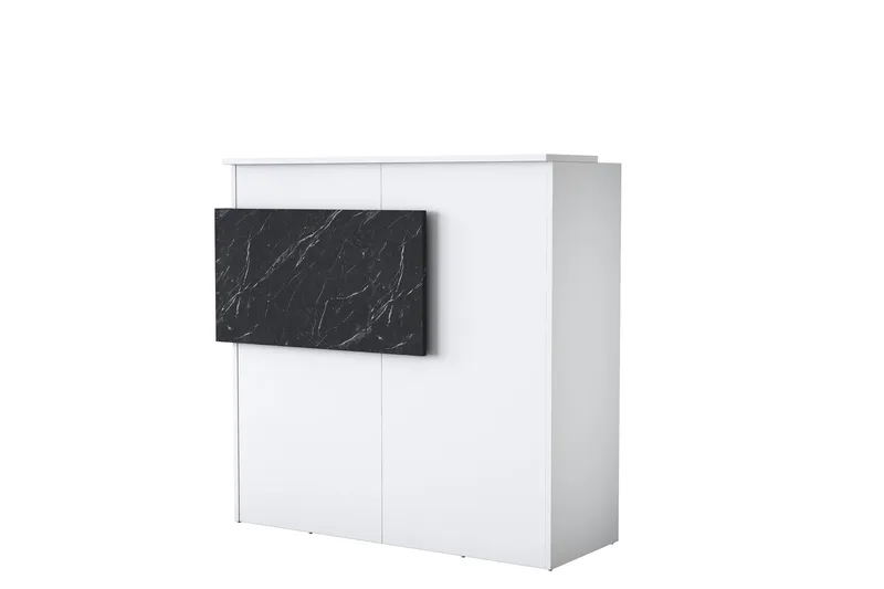 Naruto Skrivebord 110 cm - Marmor/Hvid - Møbler - Borde - Kontorbord - Skrivebord