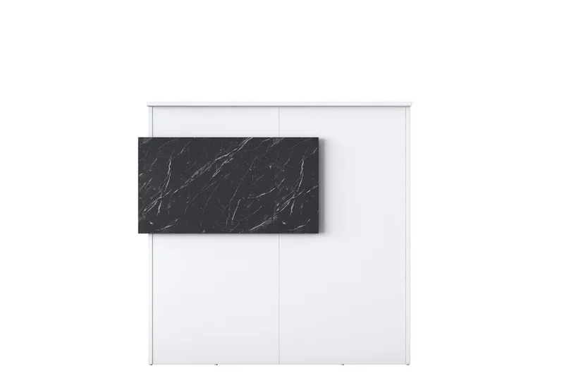 Naruto Skrivebord 110 cm - Marmor/Hvid - Møbler - Borde - Kontorbord - Skrivebord