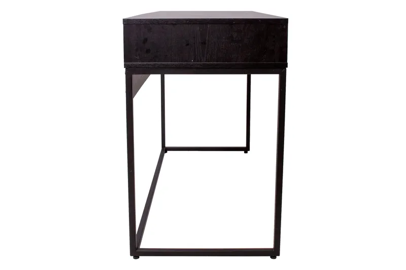 Nauerna Skrivebord 120 cm med Opbevaring 2 Skuffer - Egefarvet/Sort - Møbler - Borde - Kontorbord - Skrivebord