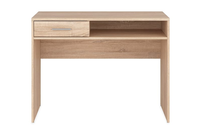 Nepo Plus Computerbord 100 cm med Opbevaring Skuffe + Hylde - Natur - Skrivebord