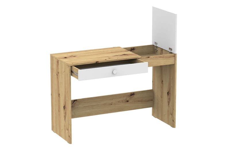 Nero Skrivebord 120 cm - Natur/Hvid/Grå - Skrivebord