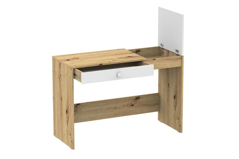 Nero Skrivebord 120 cm - Natur/Hvid/Grå - Møbler - Borde - Kontorbord - Skrivebord