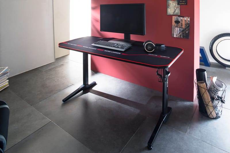 Nonya 2 Gaming Skrivebord 140 cm - Sort - Skrivebord - Computerbord