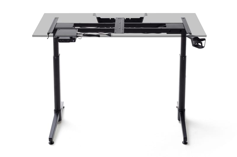 Nonya 7 Gaming Skrivebord 140 cm Hæve/Sænke T-ramme - Sort - hæve-sænke-bord - Skrivebord - Computerbord