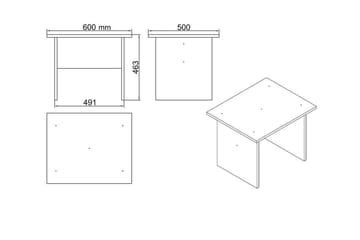 Okani skrivebord 140 cm med Opbevaring og Fodskammel - Natur / sort - Møbler - Borde - Kontorbord - Skrivebord