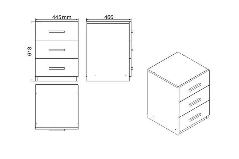 Okani skrivebord 140 cm med Opbevaring og Fodskammel - Natur / sort - Møbler - Borde - Kontorbord - Skrivebord