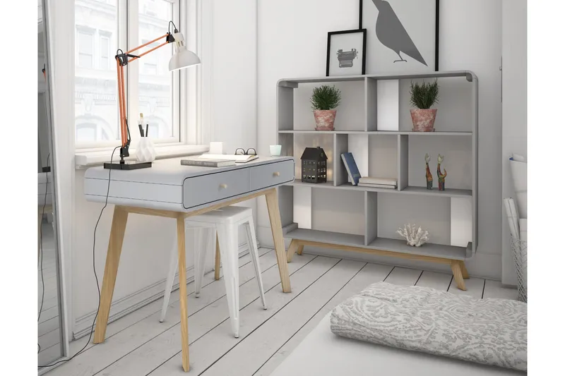 Olivet Skrivbord 120 cm - Grå - Møbler - Borde - Kontorbord - Skrivebord