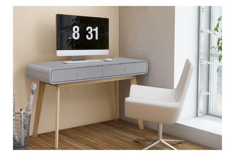 Olivet Skrivbord 120 cm - Grå - Møbler - Borde - Kontorbord - Skrivebord