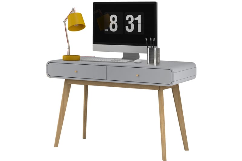 Olivet Skrivbord 120 cm - Grå - Skrivebord