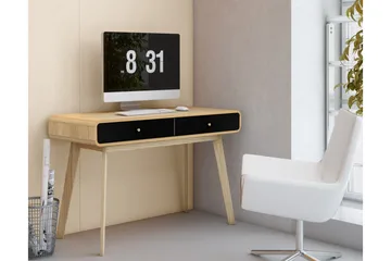 Olivet Skrivbord 120 cm - Natur/Sort - Møbler - Borde - Kontorbord - Skrivebord