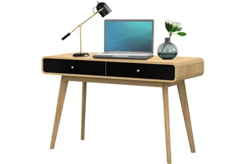 Olivet Skrivbord 120 cm - Natur/Sort - Møbler - Borde - Kontorbord - Skrivebord
