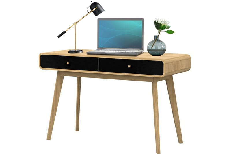 Olivet Skrivbord 120 cm - Natur/Sort - Møbler - Borde - Kontorbord - Skrivebord