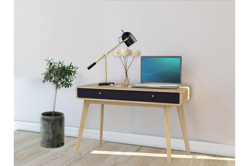 Olivet Skrivbord 120 cm - Natur/Sort - Møbler - Borde - Kontorbord - Skrivebord