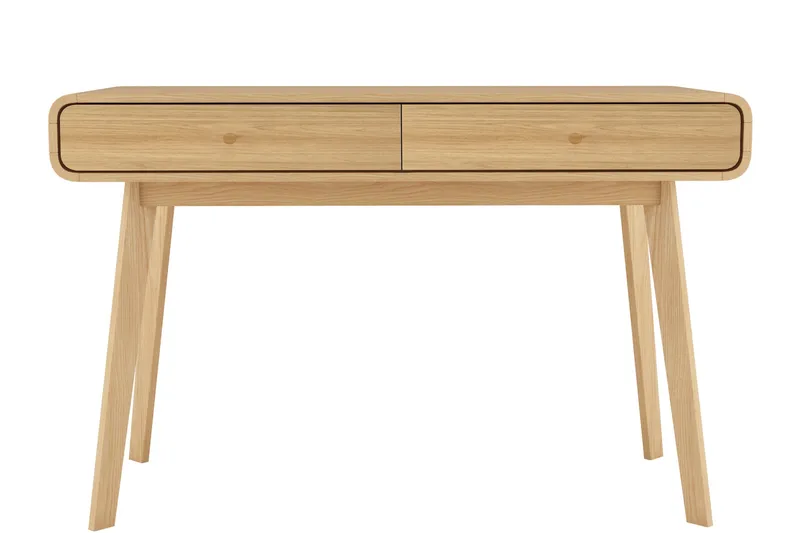 Olivet Skrivebord 120 cm med Opbevaring og Skuffer i Træ, Brun