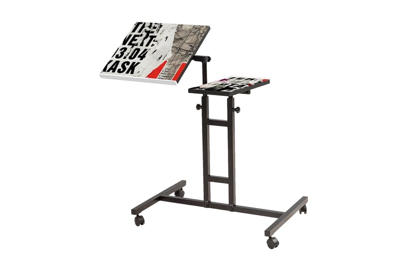 Ollier Ståskrivebord 67 cm - Hvid/Sort - hæve-sænke-bord - Skrivebord