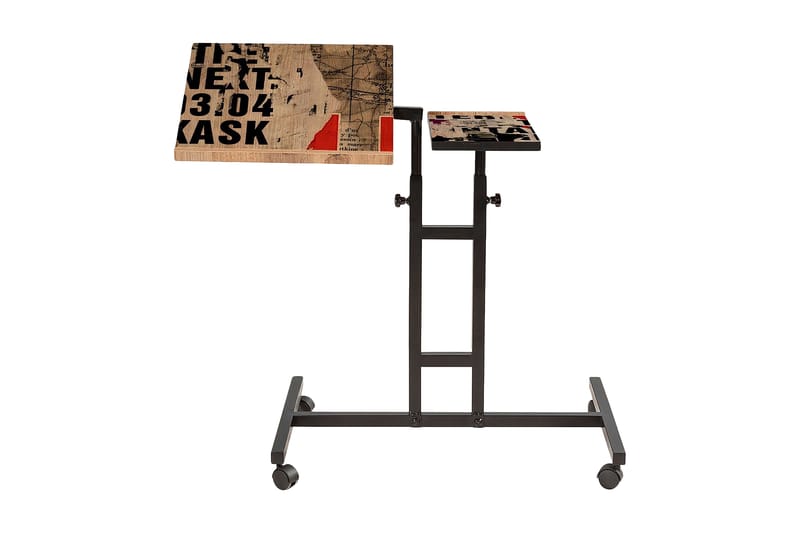 Ollier Ståskrivebord 67 cm - Træ/natur/Sort - hæve-sænke-bord - Skrivebord