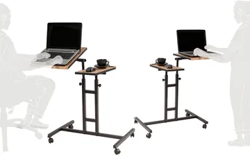 Ollier Ståskrivebord 67 cm - Træ/natur/Sort - Møbler - Borde - Kontorbord - Skrivebord - hæve-sænke-bord