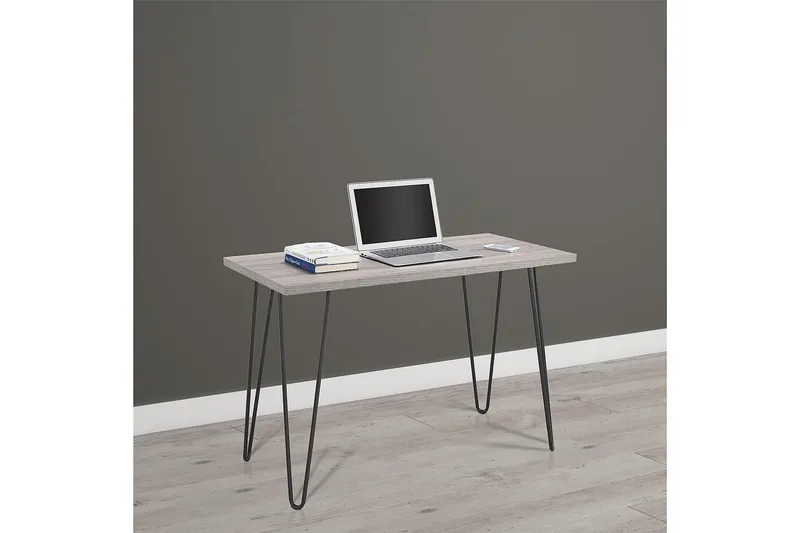 Owen Skrivebord 102 cm Grå/Sort - Dorel Home - Møbler - Borde - Kontorbord - Skrivebord