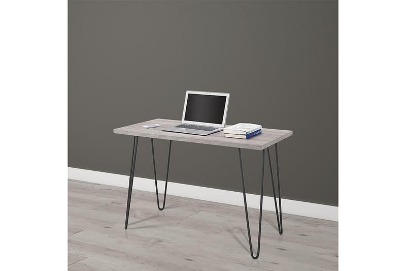 Owen Skrivebord 102 cm Grå/Sort - Dorel Home - Møbler - Borde - Kontorbord - Skrivebord