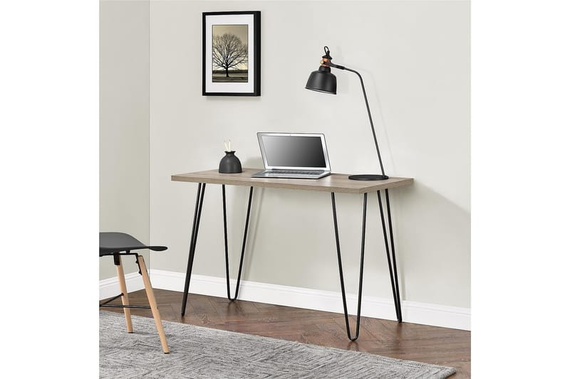 Owen Skrivebord 102 cm Natur/Sort - Dorel Home - Møbler - Borde - Kontorbord - Skrivebord