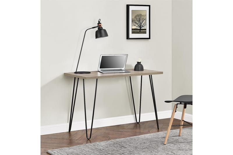 Owen Skrivebord 102 cm Natur/Sort - Dorel Home - Møbler - Borde - Kontorbord - Skrivebord
