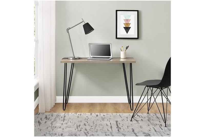 Owen Skrivebord 102 cm Natur/Sort - Dorel Home - Møbler - Borde - Kontorbord - Skrivebord