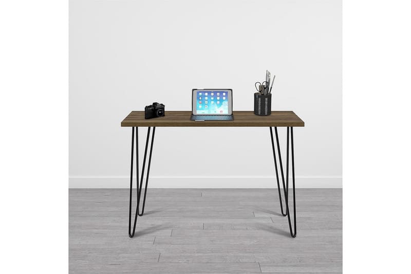 Owen Skrivebord 102 cm Valnøddebrun/Sort - Dorel Home - Møbler - Borde - Kontorbord - Skrivebord