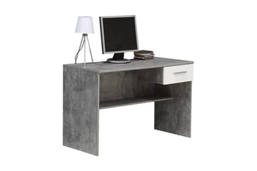Paesley Skrivebord 110 cm med Opbevaring Skuffe - Grå/Hvid - Møbler - Borde - Kontorbord - Skrivebord