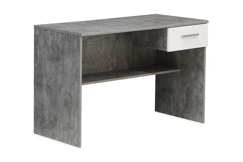 Paesley Skrivebord 110 cm med Opbevaring Skuffe - Grå/Hvid - Skrivebord