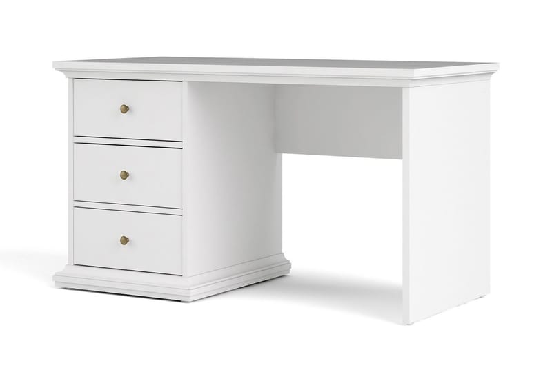 Paris Skrivebord 130 cm - Hvid - Møbler - Borde - Kontorbord - Skrivebord