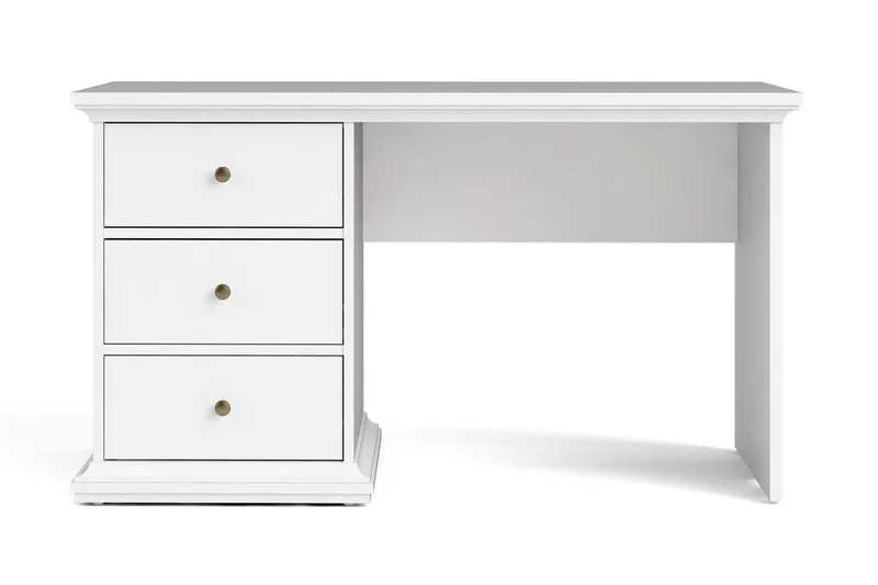 Paris Skrivebord 130 cm, Hvid