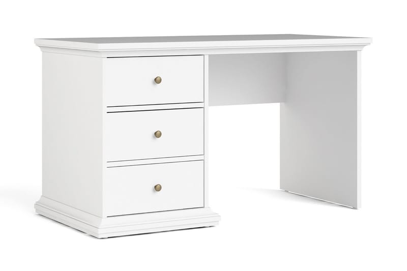 Paris Skrivebord 130 cm - Hvid - Møbler - Borde - Kontorbord - Skrivebord