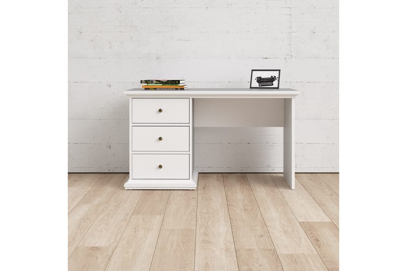 Paris Skrivebord 130 cm - Hvid - Møbler - Borde - Kontorbord - Skrivebord