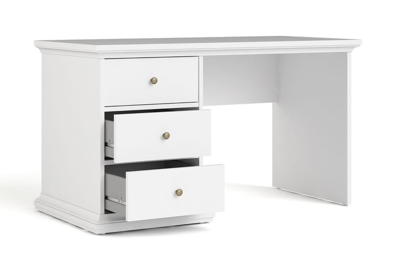 Paris Skrivebord 130 cm - Hvid - Møbler - Borde - Kontorbord - Skrivebord