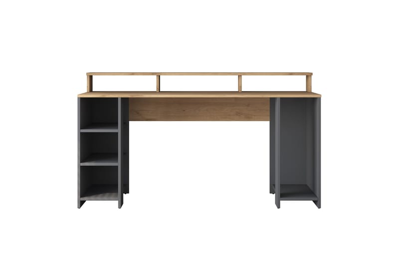 Parsant Skrivebord 160 cm - Valnød finér/Antracit - Møbler - Borde - Kontorbord - Skrivebord