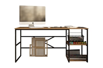 Parythe Skrivebord 160x75x160 cm med opbevaring - Grøn - Møbler - Borde - Kontorbord - Skrivebord