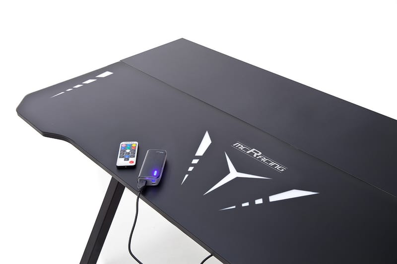 Pernia Basic 4 Gaming Skrivebord 120 cm - Glas/Sort - Skrivebord - Computerbord
